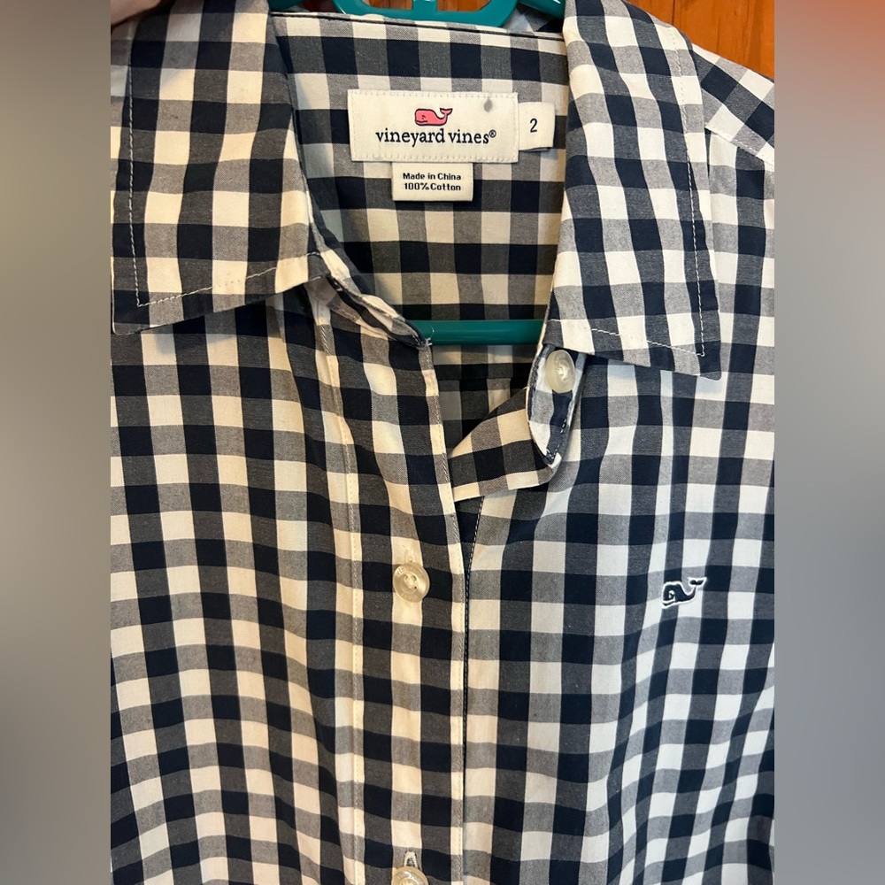 Vineyard Vines gingham button-up shirt